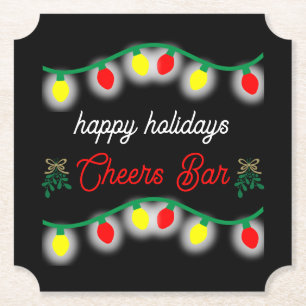 Weihnachts-Party Happy Hour Werbeaktion Untersetzer