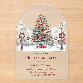 Weihnachts-Party im Festsaison Acryleinladungen