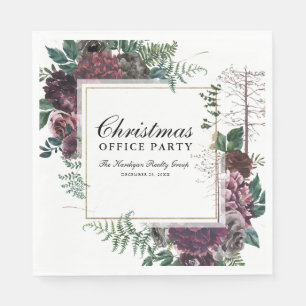 Weihnachts-Party im Unternehmen Rustikales Burgund Serviette