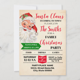 Weihnachts-Party in der Stadt Einladung