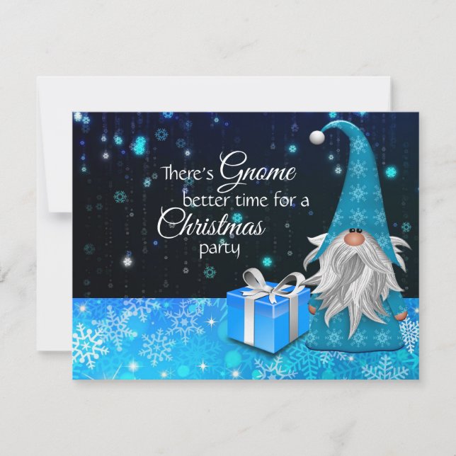 Weihnachts-Party ist gnome besser Einladung (Vorderseite)