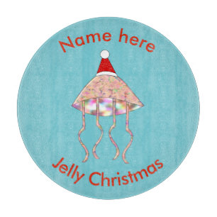 Weihnachts Party Jellyfish Custom Cutting Board Schneidebrett