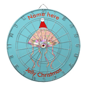 Weihnachts Party Jellyfish Custom Dart Board Dartscheibe