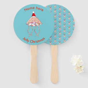 Weihnachts Party Jellyfish Custom Hand Fan Fächer