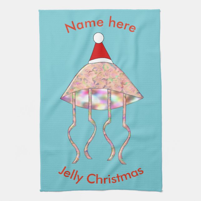 Weihnachts-Party Jellyfish Handtuch (Vertikal)