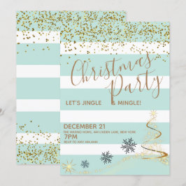 Weihnachts-Party Jingle und Mingle Einladung