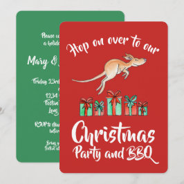 Weihnachts Party Kangaroo Hop über Einladungen