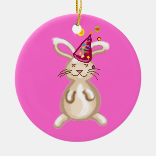 Weihnachts-Party Keramik Ornament (Vorne)