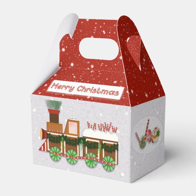 Weihnachts-Party-Leckerei Geschenkschachtel (Vorderseite)