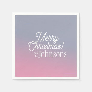 Weihnachts-Party Lilac Pink Ombre Serviette