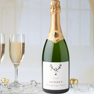 Weihnachts-Party lustige Rentiere weiß niedlich