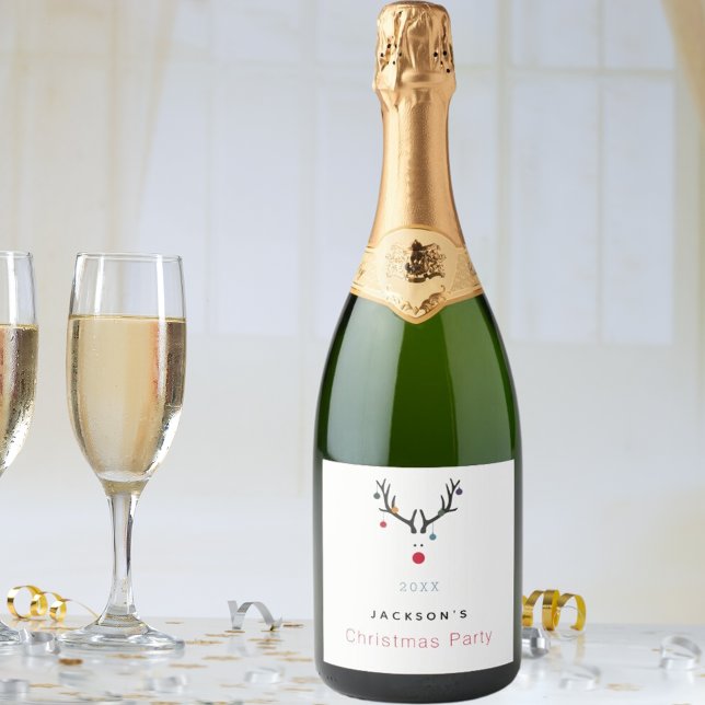 Weihnachts-Party lustige Rentiere weiß niedlich (Von Creator hochgeladen)