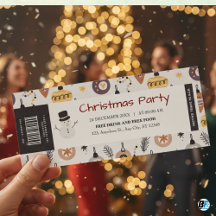 Weihnachts-Party mit Barcode und DJ-Name, Eintritt