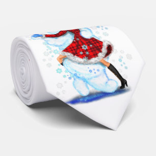 Weihnachts-Party Neck Tie Snowman und Girl Dance Krawatte