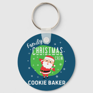 Weihnachts-Party Pajamas Cookie Baker Schlüsselanhänger
