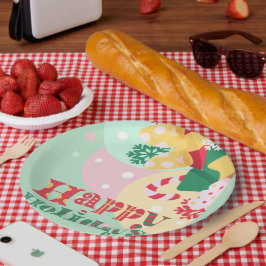 Weihnachts-Party Pappteller