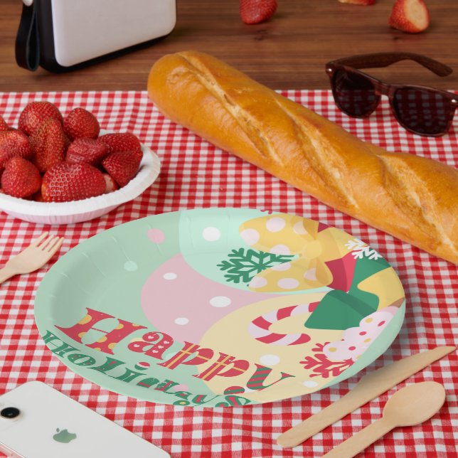 Weihnachts-Party Pappteller (Picknick)