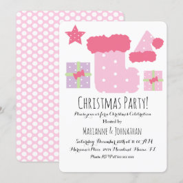 Weihnachts-Party Pink Mix Feiertag Thema Einladung