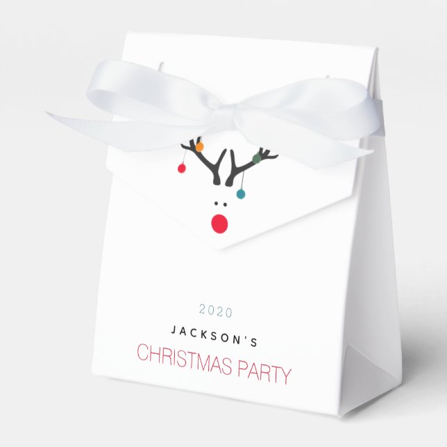 Weihnachts-Party Rentiere modern minimalistisch Geschenkschachtel (Vorderseite)