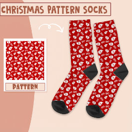 Weihnachts-Party Santa Ho Ho Muster Socken