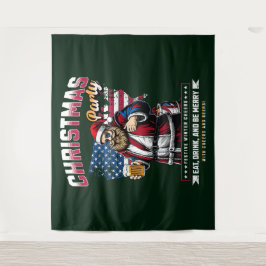 Weihnachts-Party Santa Tapesty | Festlicher Deko Wandteppich