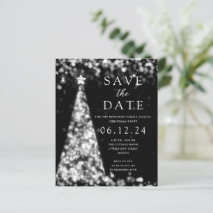 Weihnachts-Party Save the Date Silver Tree Einladu