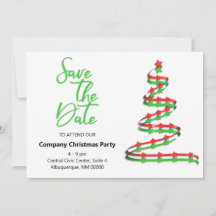 Weihnachts-Party Save the Date Zeitgenössischer Ba