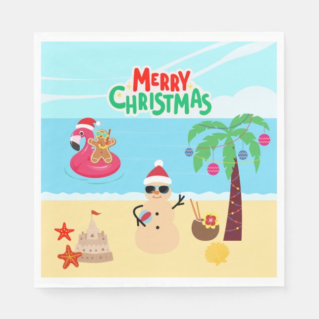 Weihnachts-Party Serviette (Vorderseite)