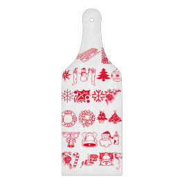 Weihnachts-Party Snowman Santa Claus Workshop Schneidebrett