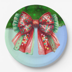 Weihnachts-Party Tropfen Bling Festival Merry Xmas Pappteller