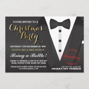 Weihnachts-Party Tuxedo Bow Krawatte Ball Dinner E Einladung