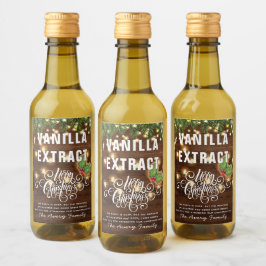 Weihnachts-Party Vanilla Extrahieren Gefallen Weinetikett