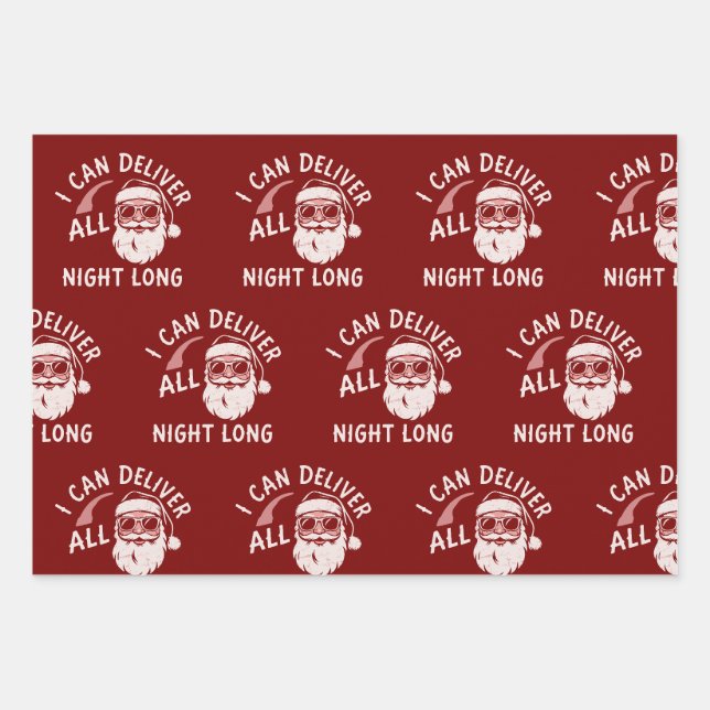 Weihnachts-Party Weihnachten Weihnachten Weihnacht Geschenkpapier Set (Vorderseite)