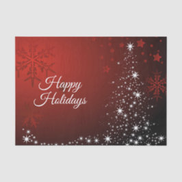 Weihnachts-Party White Stars Tree Rote Schneeflock Seidenpapier