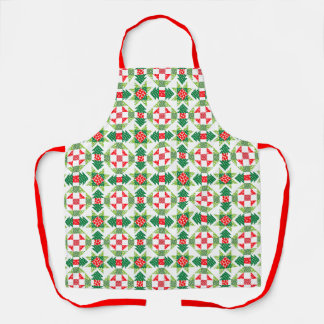 Weihnachts-Patchwork-Quilt-Schürze Schürze