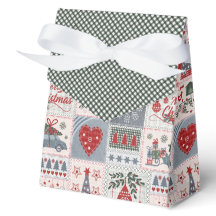 Weihnachts-Patchwork-Schachtel