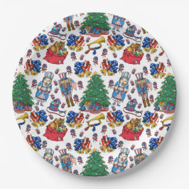 Weihnachts Patriotic Nutcrackers Pappteller