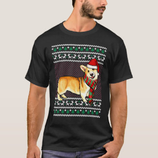 Weihnachts-Pembroke-Welsh-Corgi-Hund-mit-Santa-Hut T-Shirt