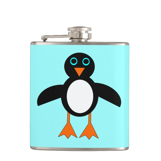 Weihnachts-Penguin-Flasche Flachmann (Vorderseite)