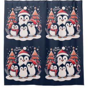 Weihnachts-Penguin von Rp Duschvorhang
