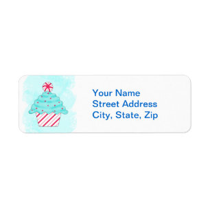Weihnachts-Pepperation Cupcake Custom Address Stic