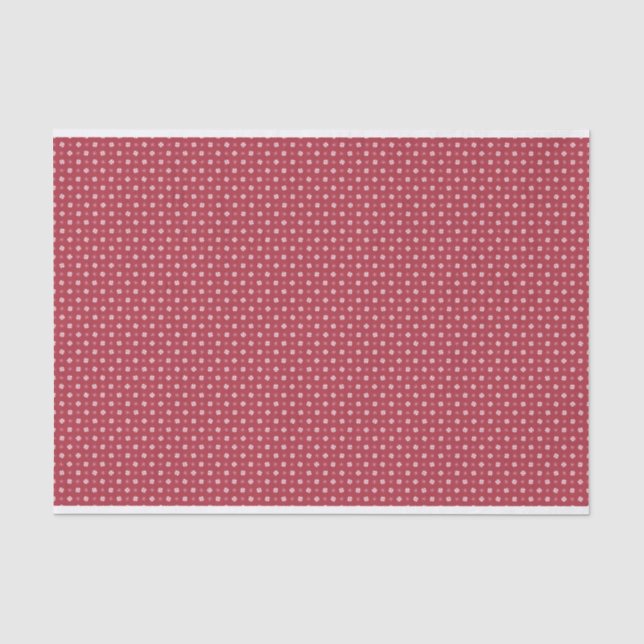 Weihnachts Peppermint Snowflake Polka Dot Seidenpapier (Vorderseite)