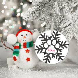Weihnachts personalisiert Paw Ornament Aus Metall
