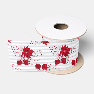 Weihnachts-Pfefferminz   Weihnachtsmann-Poinsettie Satinband