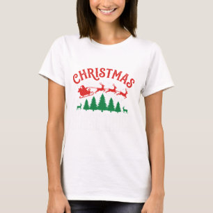 Weihnachts-Pferde-LKW-Santa-Schlitten T-Shirt