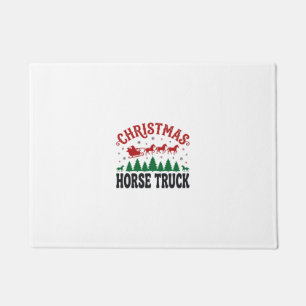 Weihnachts-Pferde-LKW-Western-Santa-Schlitten-Desi Fußmatte