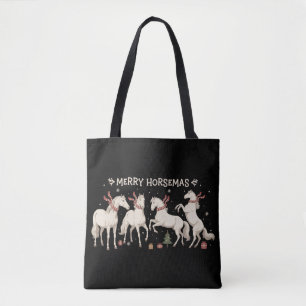 Weihnachts-Pferdeliebhaber Frohe Pferdemännchen Ba Tasche