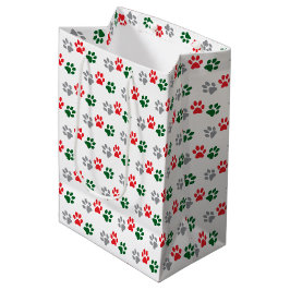 Weihnachts-Pfoten Mittlere Geschenktüte
