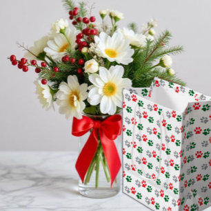 Weihnachts-Pfoten Mittlere Geschenktüte