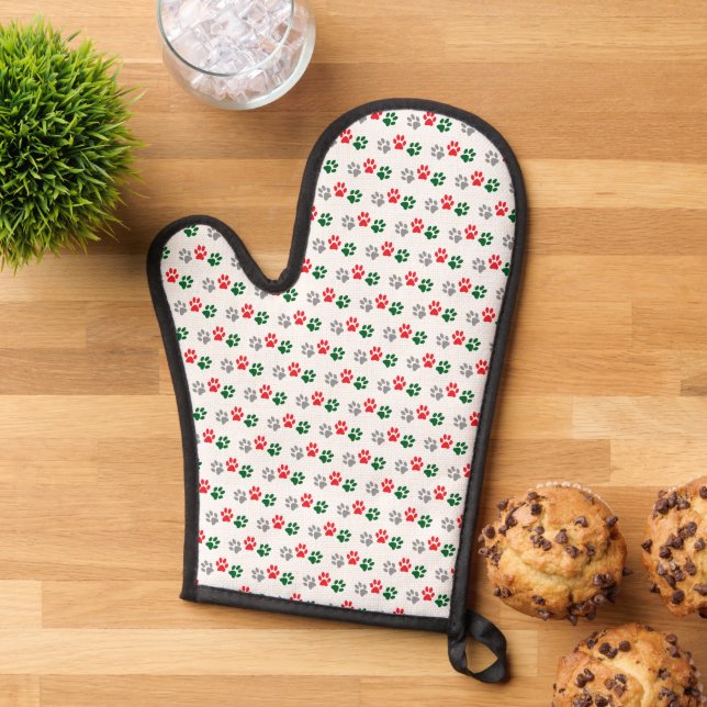 Weihnachts-Pfoten Ofenhandschuh (Oben unten)